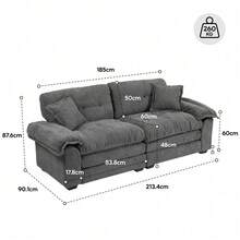 Sofás y Sillones - Beige + Tapizado + 2 Plazas - Ver 10