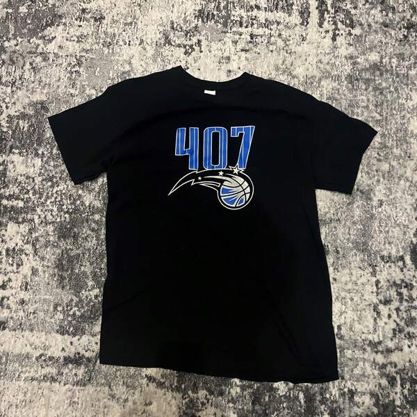 Fox Sports Florida Orlando Magic T-Shirt 407  Black Large Tee
