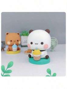 新款跨境可爱布艺动物摆件，微景观园艺装饰，树脂桌面摆件 - 彩色 - 查看 6