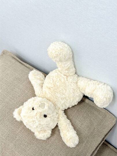 柔软可爱的白色泰迪熊毛绒玩具，是新年、圣诞节、生日礼物和迷人家居装饰的理想之选。