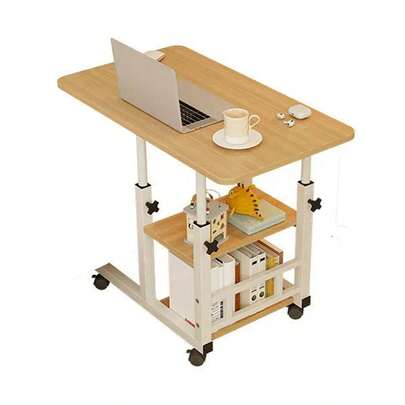 CuisinSmart Height Adjustable C Table,Mobile Laptop C Shaped End Table, Couch Desk With Wheels, Couch Side Table With Storage Drawer For Living Room Bedroom