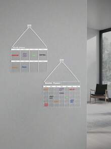 Acrylic Monthly/Weekly Planner Whiteboard, Hanging Memo Board With Erasable Marker For Monthly/Weekly Schedule, Meal Plan, Reminders, Cork Board, Pin Board, Vision Board - Suspended Acrylic Sheet - View 4