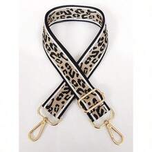 Fashionable Leopard Print & Color Blocking Thickened Adjustable Shoulder Strap For Shoulder Crossbody And Water Bottle Strap Multipurpose Use - Gold - View 8