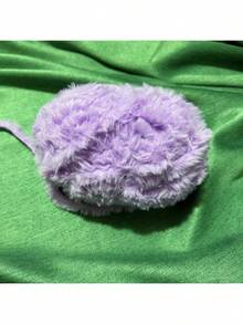 Premium Fluffy Chunky Yarn Hand Knitted Scarf & Beanie Set - K-Black - View 14