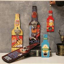 1个创意开瓶器，可作墙面装饰，适用于餐厅、酒吧、烧烤店，个性化开瓶器，适合家庭、酒吧、餐厅、咖啡馆、派对和其他场合。 - 彩色 - 查看 3