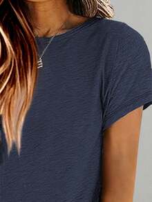 Hippie Soul Boho Floral Print T-Shirt | Retro Inspired Graphic Tee For Festival & Everyday Wear | Comfortable Cotton Blend, Relaxed Fit - Màu xanh hải quân - Xem 5