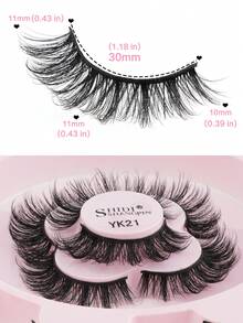 11 Pairs Medium Length False Eyelashes, Dramatic Yet Lightweight Faux Mink Natural Lashes, For Daily Wear To Enhance Eyes - Natural Lashes - View 2