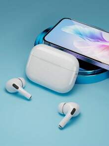 真无线耳机 - 兼容苹果和安卓系统，内置麦克风，防汗设计，电池续航时间长达 24 小时 - 白色，耳机 > 无线耳机，无线耳塞，耳塞，头戴式耳机 - 白色 - 查看 2