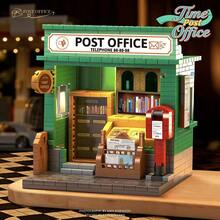 1889pcs Inspiration Bookstore Building Blocks Assembly Ornament, Vintage Post Office Toy Model Decor, Birthday Gift New Style, Teen Leisure Toy, Adult Home Decor, Holiday Gift - Multicolor - View 8