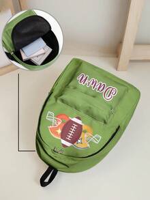 1pc Customized Name Backpack, Can Be Customized According To Your Unique Design, Perfect For Children, Print Your Own Name Or Print Your Sister's And Classmates' Names As A Gift To Give To Others - Multicolor - View 8