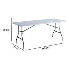 Mesa Plegable Blanca 180 (roma) Blanco - Negro - Ver 5