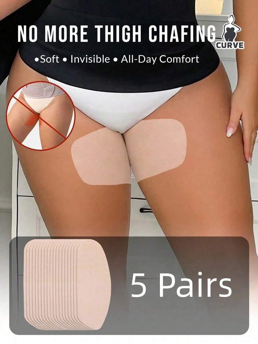 10 Pieces Disposable Non-Woven Thigh Chafing Pads For Plus Size, Anti-Chafing Thigh Protectors, Soft & Breathable No-Chafe Strips, Sweatproof & Invisible For Women & Men, Ultra-Thin Thigh Guards For Summer, Outdoor, Travel, Running, Hiking, Gym, And Daily Wear, Lightweight & Comfortable Thigh Anti-Friction Stickers, Skin-Friendly And Easy To Apply, Ideal For Skirts, Shorts, And Dresses
