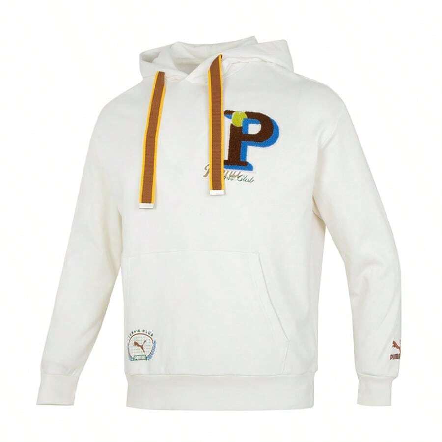 男女通用柔软连帽卫衣 - 抓绒内衬，PUMA TEAM JP 卫衣 TR，舒适简约休闲卫衣，625801-65 - 白色 - 查看 1