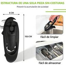 ¡RecomendadoOcho en Uno Abrelatas Manual, Multifuncional Abridor de Botellas, Magnético Diseño Ergonómico con Mango Giratorio de 360 ° , Aleación de Acero Inoxidablematerial ABS Antideslizante, Fácil de Almacenar¡Top de Temporada - 1 - Ver 6
