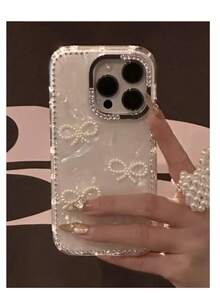 1pc Luxury Electroplated Rhinestone Edged Shiny Star Transparent Full Body Shockproof Phone Case, Compatible With IPhone 17/17 Air/17 Pro/17 Pro Max, 16, 16 Pro, 16 Plus, 16 Pro Max, 15, 14, 14 Pro Max, 13, 12, 11 - Kiểu 3 (1 chiếc) - Xem 8