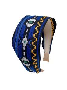 时尚宽幅布艺发带，宽发箍，高品质多功能头饰，适合日常佩戴和派对聚会 - 彩色 - 查看 14