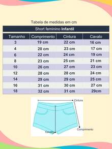 Malwee Kids Short Cotton Infantil Menina Básico Várias Cores e Opções em Algodão Malwee - Azul Marinho, Preto e Rosa - Visão 5