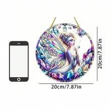 1/2个2D亚克力蝴蝶仙子阳光捕捉器，多功能彩色窗户悬挂装饰，适用于花园、家居、露台、房间装饰 - 彩色 - 查看 7