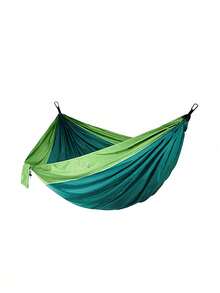 1 pièce Hamac double XL - Accessoires de hamac de camping portable, 7 options de couleurs, convient pour une utilisation en extérieur et en intérieur avec des arbres, hamac de camping en nylon - double ou simple avec sangles pour arbres et sac de transport, convient pour les voyages/le camping/la plage/le jardin, équipement de camping, articles essentiels de camping - Multicolore - Voir 14