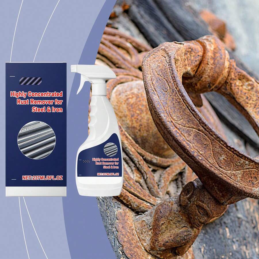 Gentle Steel Rust Remover, Formula Easily Cleans Machine Parts, Kitchen Items Surface Rust, Restores Shine Like New - Liquid - View 1