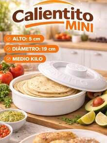 10 Half-Kilogram Tortilla Holders For Parties, In Various Colors To Choose From - White - View 2