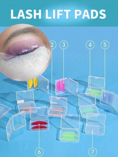 1 Pair Regular Soft Pads, Can Be Used As Eye Masks, Soft And Reusable; 1 Pair Eyelash Lifting Pads, Ultra-Thin And Reusable, Ideal For Eyelash Perming And Eyelash Extensions, With Packaging Box (Multiple Colors Available)