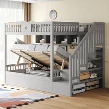 Kids Bed Frames, Headboards & Footboards - Gray + Wood-1 - View 12