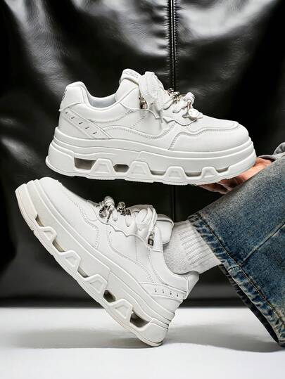 朋克风厚底休闲运动鞋，男鞋