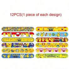 36/24pcs Pokemon Cartoon Clapping Bracelets, 12 Unique Designs, Fun Party Favors And Holiday Decorations, Suitable For Birthday Parties, Events And Celebrations, Colorful Clapping Bracelets With Adorable Pokemon Patterns, Fit For All Ages, Ideal As Fun Gifts, Party Favor Bag Fillers, Party Favors, Animal Theme Clapping Bracelets, Novelty Items, Carnival Toys - Multicolor - View 15
