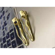 2pcs Women Minimalist Metal Silver Hair Clip,Hair Barrettes,Decorative Hair Accessories For Women Street Gold Head Piece Hair Clips Hair Claws, School Stuff - 金色 - 查看 7