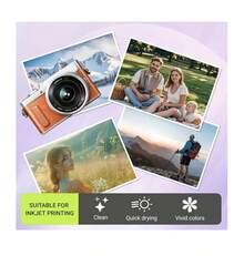 Papel fotográfico con brillo A4, 50/100 /150 Hojas 200 g/m² Papel de Impresión para Fotos, Certificados y Obras de Arte:Brillo intenso para tus fotos y proyectos - A - Ver 2