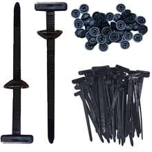 Hebilla de amarre de cable de nailon multifuncional con orificio pasante, universal para tablero de motor, tablero de hojas, expansión de maletero, tornillo - A - Ver 1