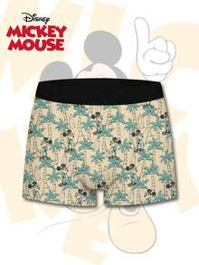 Disney 时尚度假风3D印花男士平角内裤，日常休闲必备内衣 - 彩色 - 查看 2