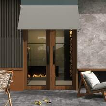 Retractable Awning With Articulated Arms, Balcony Awning, Retractable Awning, Balcony Awning, Sun Protection, Weather Resistant, Provides Shade, Retractable For Windows, Balcony, UV Resistant - Gray - View 5