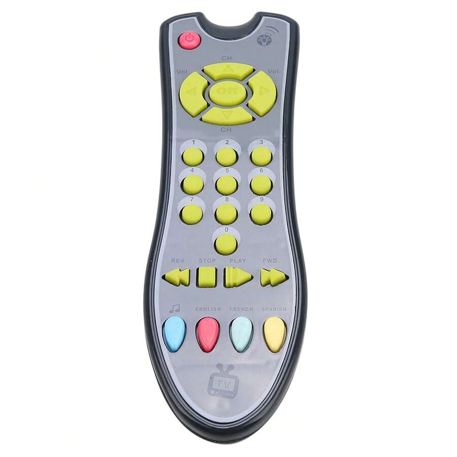 Baby Music TV Remote Control Electric Numbers Learning Educational Kids Toy (Gray) - Gris - Ver 1