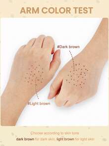 Pudaier Bút kẻ tàn nhang giả tinh tế, trang điểm tự nhiên dạng lỏng, khô nhanh, chống thấm nước và lâu trôi, dễ sử dụng, chất liệu mềm mại, tạo hiệu ứng tàn nhang giả sống động như thật (2 màu tùy chọn) - #01 - Xem 5