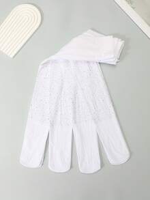 4 đôi quần tất trắng cho bé gái, tất khiêu vũ đính đá và lấp lánh. - Nhiều màu - Xem 4