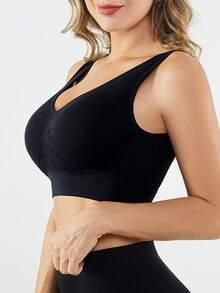 3pcs/Set Solid Color Breathable Seamless Sports Bras - Multicolor - View 4