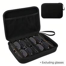Recomendado Bolsa de almacenamiento negra de 1 pieza, caja de almacenamiento ajustable de 6 compartimentos para gafas, bolsa de almacenamiento portátil para aspiradora, organizador de  portátil, estante de almacenamiento para Caja de almacenamiento para  de viaje, caja de almacenamiento para gafas, almacenamiento de gafas, diseño elegante, caja de almacenamiento compacta, compartimentos robustos, caja de múltiples compartimentos, profesionales de oficina ¡Top de temporada! - 6 cuadrículas - Ver 5