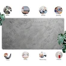 1 tấm lót chuột chơi game lớn màu xám, có vân, cũng có thể dùng làm thảm trải bàn, tấm lót chén đĩa, tấm bảo vệ bàn làm việc, tấm lót học tập, tấm lót bàn phím, nhiều kích cỡ có sẵn, 15.7*35.4 inch (40*90 cm), món quà lý tưởng cho sinh nhật và các ngày lễ - Tấm lót bàn phím máy tính, tấm lót laptop, phù hợp cho game thủ, nhân viên văn phòng và sinh viên, thiết kế tối giản - Nhiều màu - Xem 6