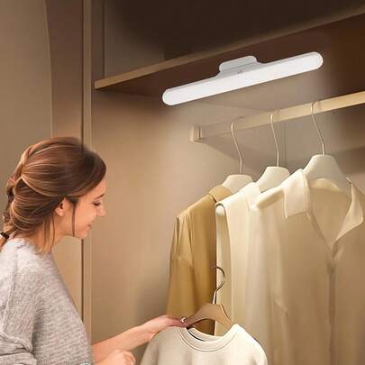 1pc Rechargeable Wireless Vanity Mirror With Magnetic LED Makeup Light, Touch Control, Adjustable Brightness And Angle, Suitable For Vanity, Bedroom And Dorm Lighting