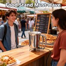 Stainless Steel Batter Separator, Cupcake Batter Funnel, 304 Batter Dispenser - Silver - View 9