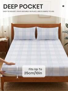 Bộ ga trải giường in họa tiết 2/3 món (1 bộ ga trải giường + 1/2 vỏ gối không kèm ruột gối), Tấm bảo vệ nệm thoải mái, thân thiện với da, Tấm phủ nệm in họa tiết, Mềm mại, Thoáng khí, Nhiều kích cỡ, Phù hợp với giường đơn/đôi/nữ hoàng/vua, Có thể giặt máy, Trang trí nhà cửa, Trang trí phòng ngủ - Nhiều màu - Xem 7