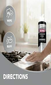 Weiman Stainless Steel Cleaner, 30 Count Cleaning Wipes, Removes Dirt, Grime, And Grease, No Streaks Or Residue, Stainless Steel Polish For A Sparkling Clean And Shiny Surface, Cleaning Supplies - ColorB - 查看 9
