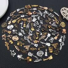 20/100pcs Music Charms Musical Instrument Charms Guitar Music Elements Pendants For Bracelet Necklace Jewelry Making - One Size - View 3