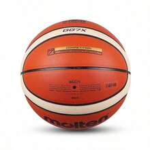 Molten Balón de Basketball GG7X de PU, Tamaño Profesional, para Adultos, Jóvenes y Niños, Indoor / Outdoor - Naranja Quemada - Ver 8