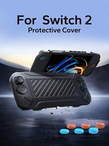 2 件套保护壳及保护套，防摔超薄 PC+TPU 握把外壳，带可折叠 Joy-Con 支架，180° 旋转，无缝对接，精准开孔，防滑人体工学摇杆帽，便携式游戏收纳包，含摇杆帽，绝佳节日礼物，Switch 2 配件，Switch 配件 - 彩色 - 查看 17