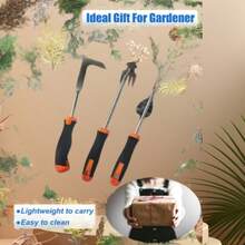 2026 Hand Weeder Tool, Rubber Handle Manual Weeder Puller Tool, Uprooting Weeding Tools, Crack Weeder Crevice, 4 Teeth Weeding Tool, Weeding Artifact Tool For Gardening - 4pcs - View 2