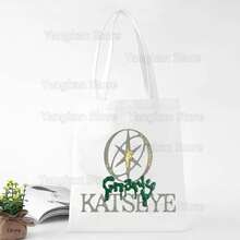 KATSEYE Gnarly Picnic Bag Print Original Design White Unisex Fashion Travel Canvas Bags - P - 查看 11