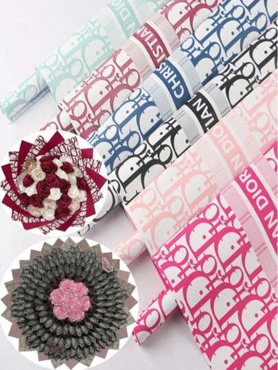 20pcs Luxury Pearl Flower Wrapping Paper, Minimalist Elegant Waterproof Pearl Glossy Floral Bouquet Wrapping Paper, Thicker And More Durable, Suitable For Florists, Gift Packaging, Wedding Supplies